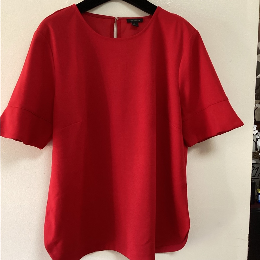 Ann Taylor Red Blouse